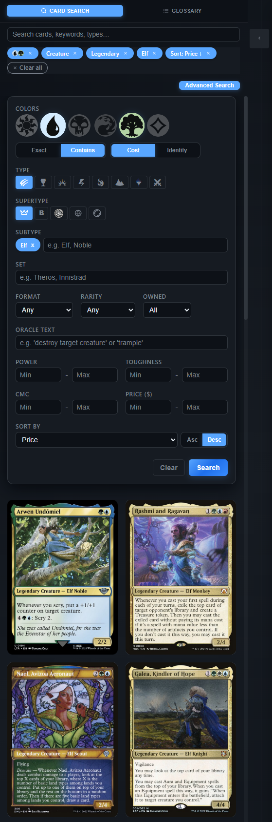 Advanced Search Button