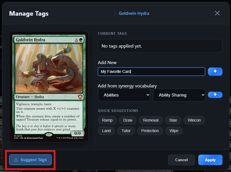 Suggest Tags